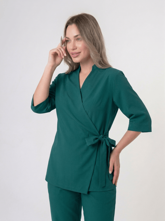 Uniforme médical Zen vert royal ultra-doux — EliteUniform Maroc